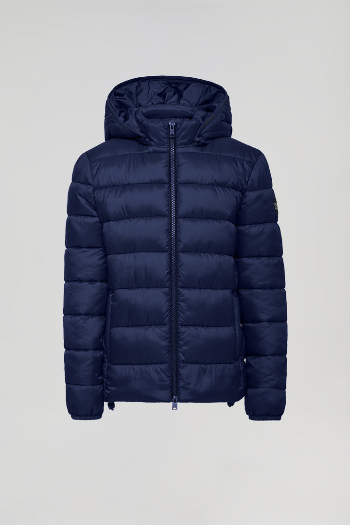 Navy-blue ultralight Coop jacket with Polo Club details for kids