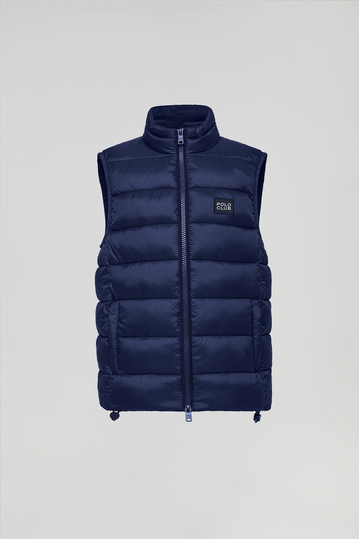 Navy-blue ultralight Charlie vest with Polo Club details for kids