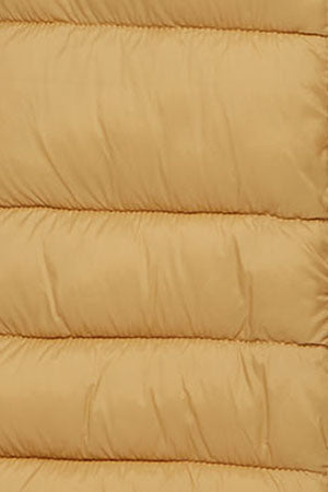 Abrigo Corinne color camel ultralight con capucha y logotipo Polo Club