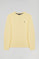 Sweatshirt básica amarela suave com decote redondo e logótipo Rigby Go