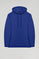 Sudadera con capucha y bolsillos azul royal con logo Rigby Go