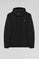 Sweatshirt preta com fecho-éclair e capuz e logótipo Rigby Go