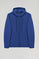 Sweatshirt azul royal com fecho-éclair e capuz e logótipo Rigby Go