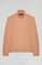 Sweatshirt com meio fecho-éclair cor de salmão com logótipo Rigby Go