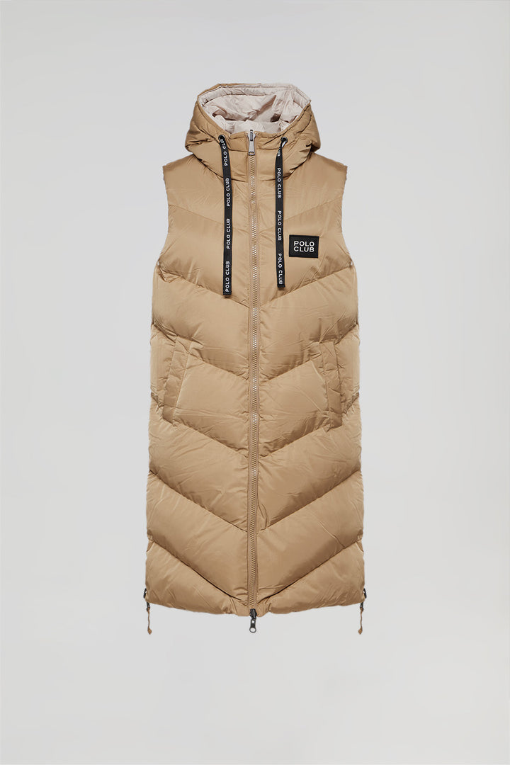 Brown vest with enveloping hood and Polo Club details