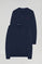 Pack de duas camisolas básicas com decote redondo em azul marinho com logótipo bordado