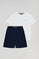 Pijama curto Iago bicolor com pormenores Polo Club