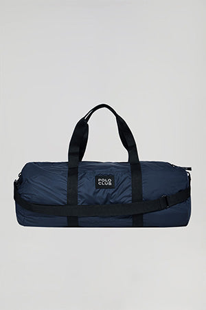 Saco leve de viagem azul com pormenor Polo Club