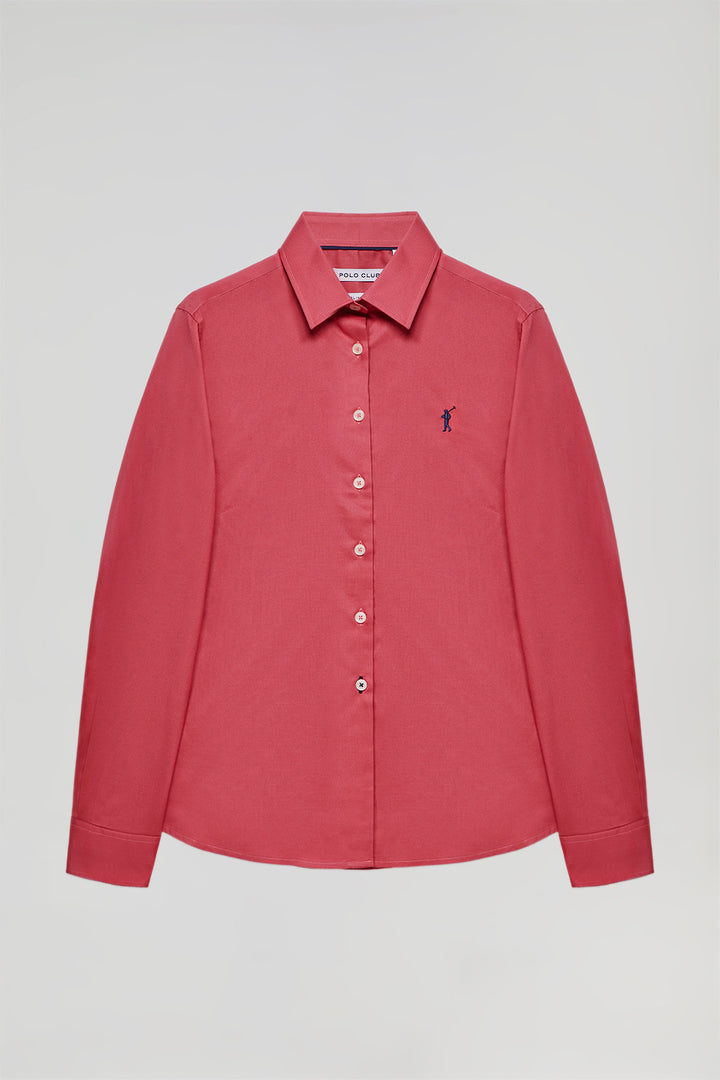 Coral slim-fit shirt with Rigby Go embroidered detail