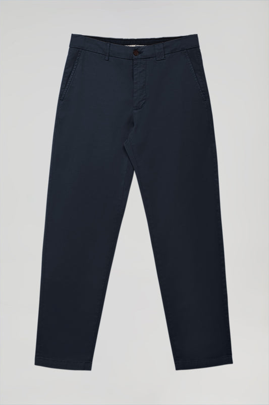 Navy-blue regular-fit chinos with Polo Club details