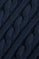 Camisola de tranças azul marinho de malha de oitos com bordado Rigby Go