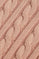 Jersey trenzado rosa palo de punto de ochos con bordado Rigby Go