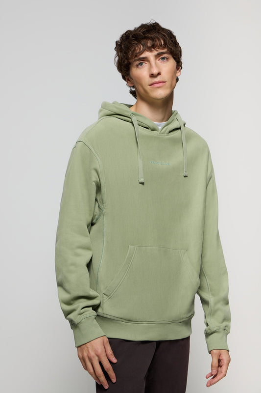 Sweatshirt com capuz e bolsos verde jade Minimal Polo Club