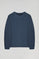 Denim-blue Minimal Polo Club basic sweatshirt with round neck