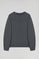 Asphalt-grey Minimal Polo Club basic sweatshirt with round neck