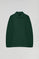 Sudadera cuello polo verde con bordado Rigby Go