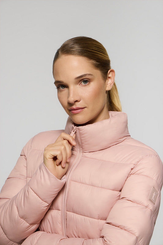 Pale-pink ultralight jacket Susanne with Rigby Go patch