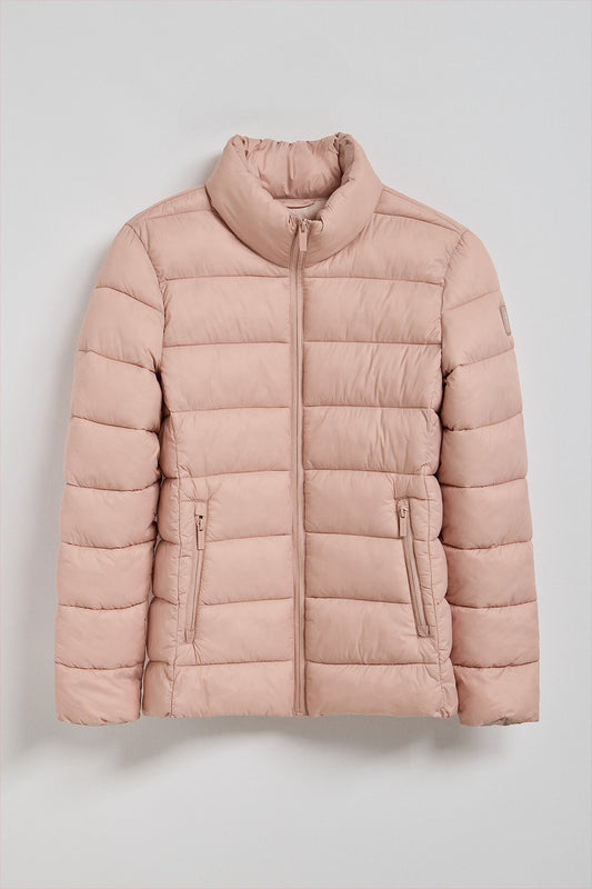 Pale-pink ultralight jacket Susanne with Rigby Go patch