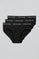 Pack de três slips pretos com pormenor Polo Club