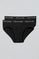 Pack de dois slips pretos com pormenor Polo Club