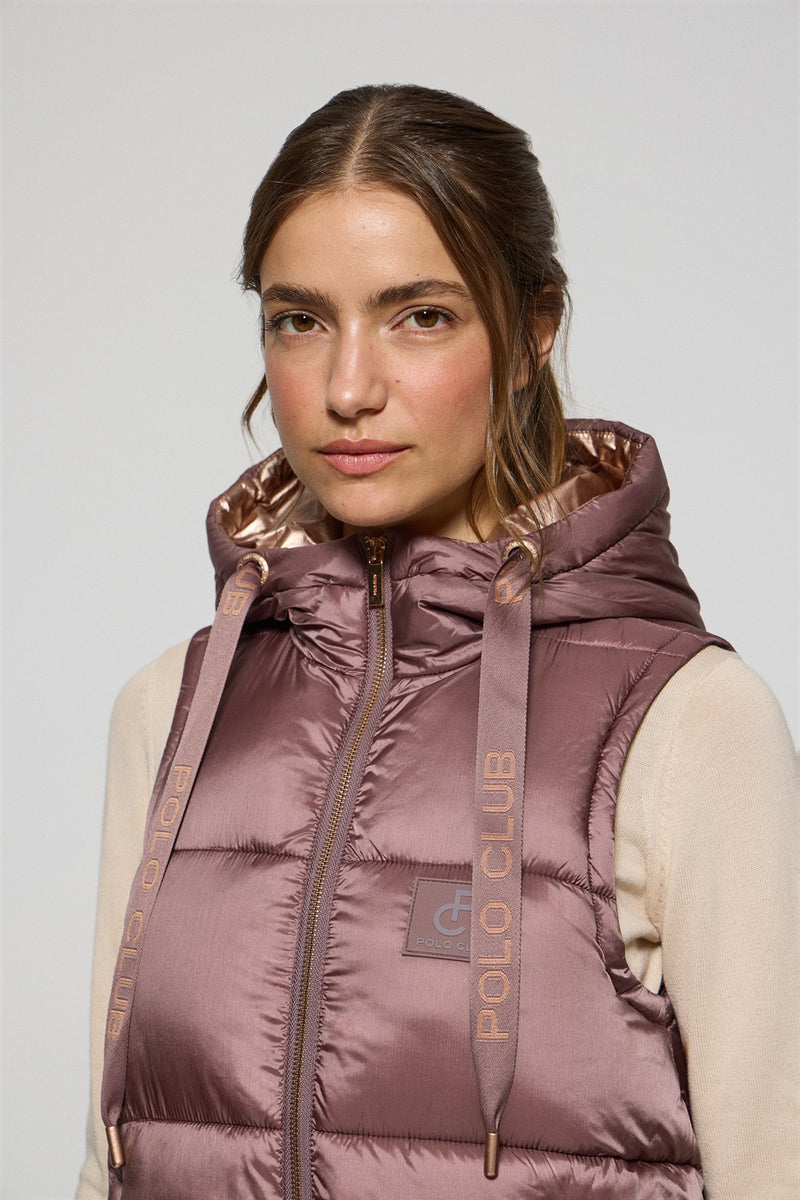 Chaleco Acolchado Mujer Rosa Chaleco Ice Acolchado Rosa Taupe De