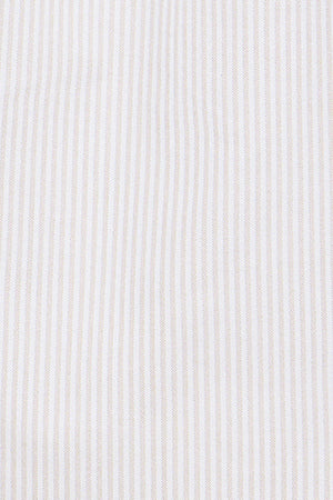 Camisa oxford de rayas marrones con logo Rigby Go