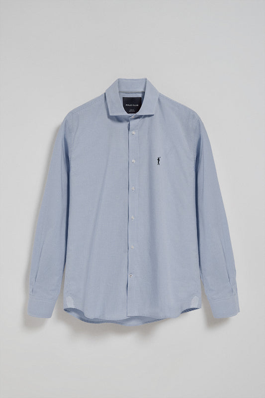 Camisa Arizona de cuadro vichy azul cielo con bordado Rigby Go