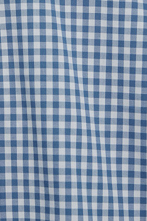 Camisa Mataró azul de cuadro vichy con logo Polo Club