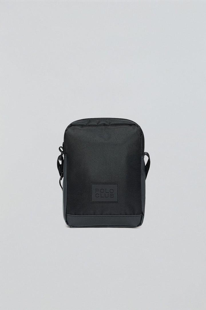 Bolso bandolera negra Riverdale con parche engomado Polo Club