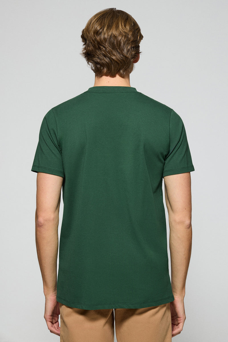 Ralph Lauren Camiseta Verde Botella Hombre Camiseta Verde Botella