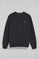 Sudadera de cuello redondo negra con logo bordado Rigby Go