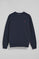 Sweatshirt azul marinho com decote redondo com logotipo bordado Rigby Go