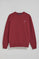 Bluza z okrągłym dekoltem w kolorze bordowym i wyszywanym logo Rigby Go