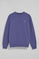 Sweatshirt azul oceano com decote redondo com logotipo bordado Rigby Go