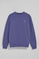 Sweatshirt azul oceano com decote redondo com logotipo bordado Rigby Go