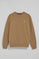 Sweatshirt castanha com decote redondo com logotipo bordado Rigby Go