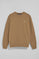 Sweatshirt castanha com decote redondo com logotipo bordado Rigby Go