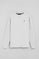 Camiseta de manga larga blanca con logo bordado Rigby Go