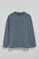 Camiseta de manga larga Hermes azul denim con logo engomado Polo Club