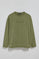 Camiseta de manga larga Hermes caqui con logo engomado Polo Club