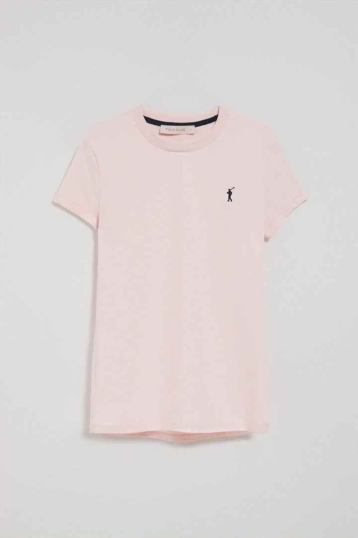 Camiseta rosa de manga corta con logo bordado Rigby Go