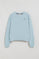 Sweatshirt azul clara com decote redondo com logotipo bordado Rigby Go