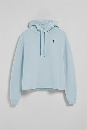 Sudadera con capucha azul claro con logo bordado Rigby Go