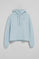 Sweatshirt com capuz azul claro com logotipo bordado Rigby Go