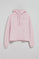 Bluza z kapturem w kolorze jasnoróżowym z wyszywanym logo Rigby Go