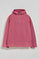Wine-pink zipped hoodie Sinsajo with Rigby Go logo