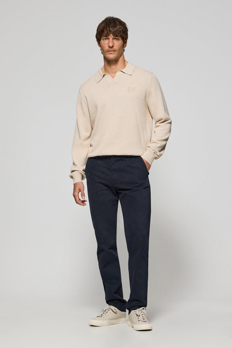 Pantalon Beige Playera Polo Con Zapatos Pantalón Chino Beige Cloking