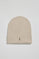 Beige beanie Vinny with Rigby Go embroidered logo