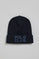 Navy-blue beanie Verth with jacquard Polo Club logo