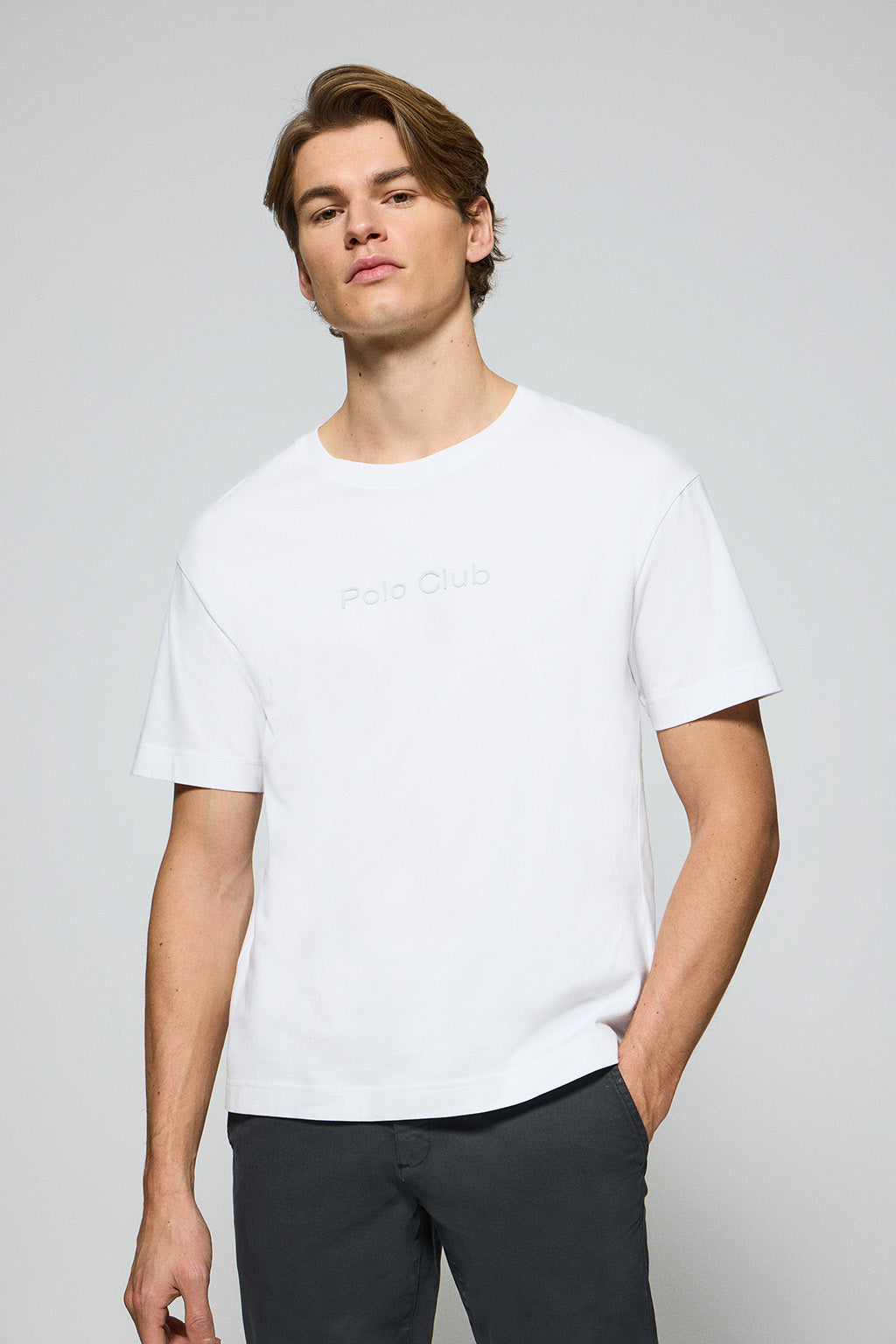 Camiseta Hombre Playeras Blancas Con CuÃ±a Camiseta Blanca De